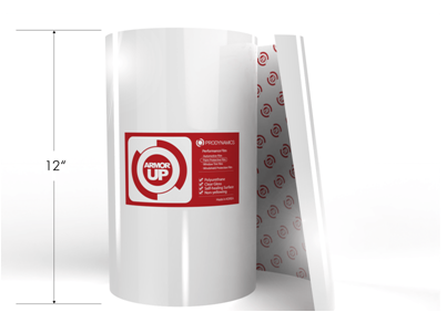 ARMOR UP 12"x60" Clear Gloss Paint Protection Film- 8-mil Thick TPU Automotive Protector Wrap
