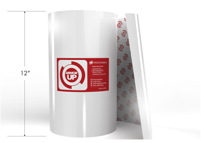 ARMOR UP 12"x72" Clear Gloss Paint Protection Film- 8-mil Thick TPU Automotive Protector Wrap