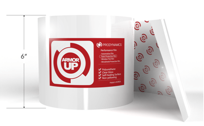 ARMOR UP 6"x40" Clear Paint Protection Film 8-mil Thick TPU Automotive Protector Wrap