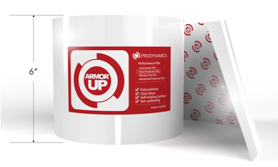 ARMOR UP 6"x120" Clear Gloss Paint Protection Film- 8-mil Thick TPU Automotive Protector Wrap